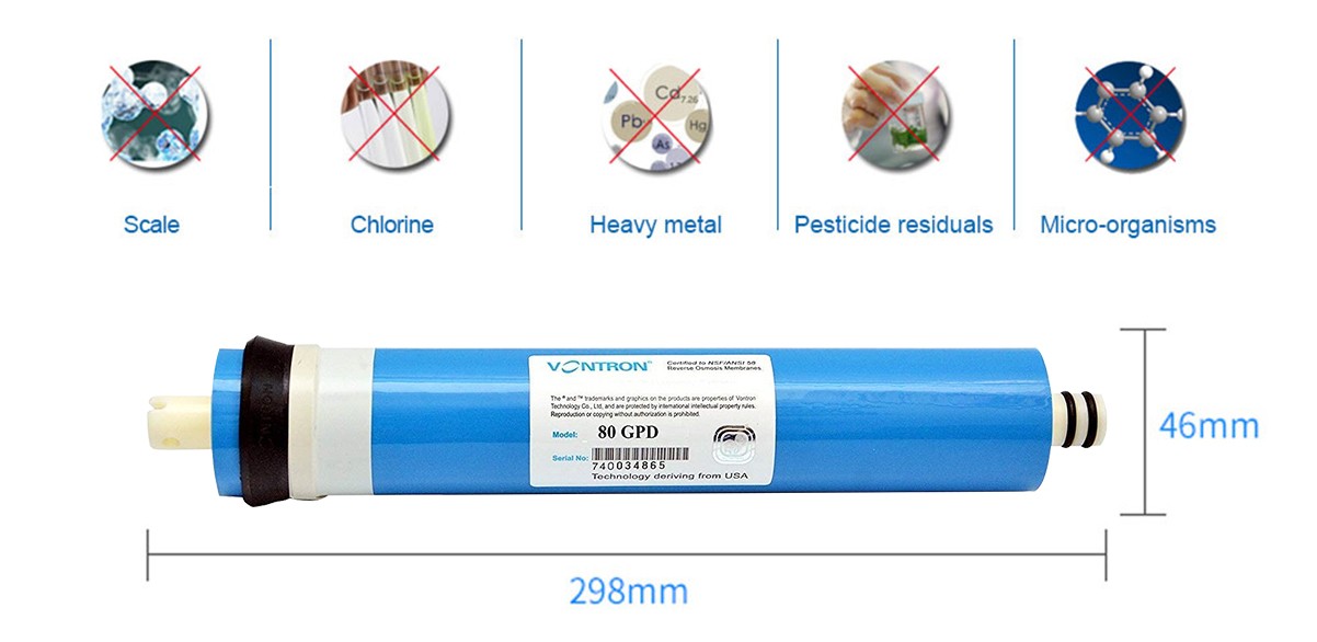Vontron 80 GPD Reverse Osmosis Membrane