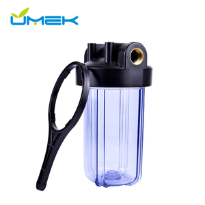 10 Inch Clear Big Blue Filter Housing, Whole House Water Filtration System with Visual Sediment Monitoring