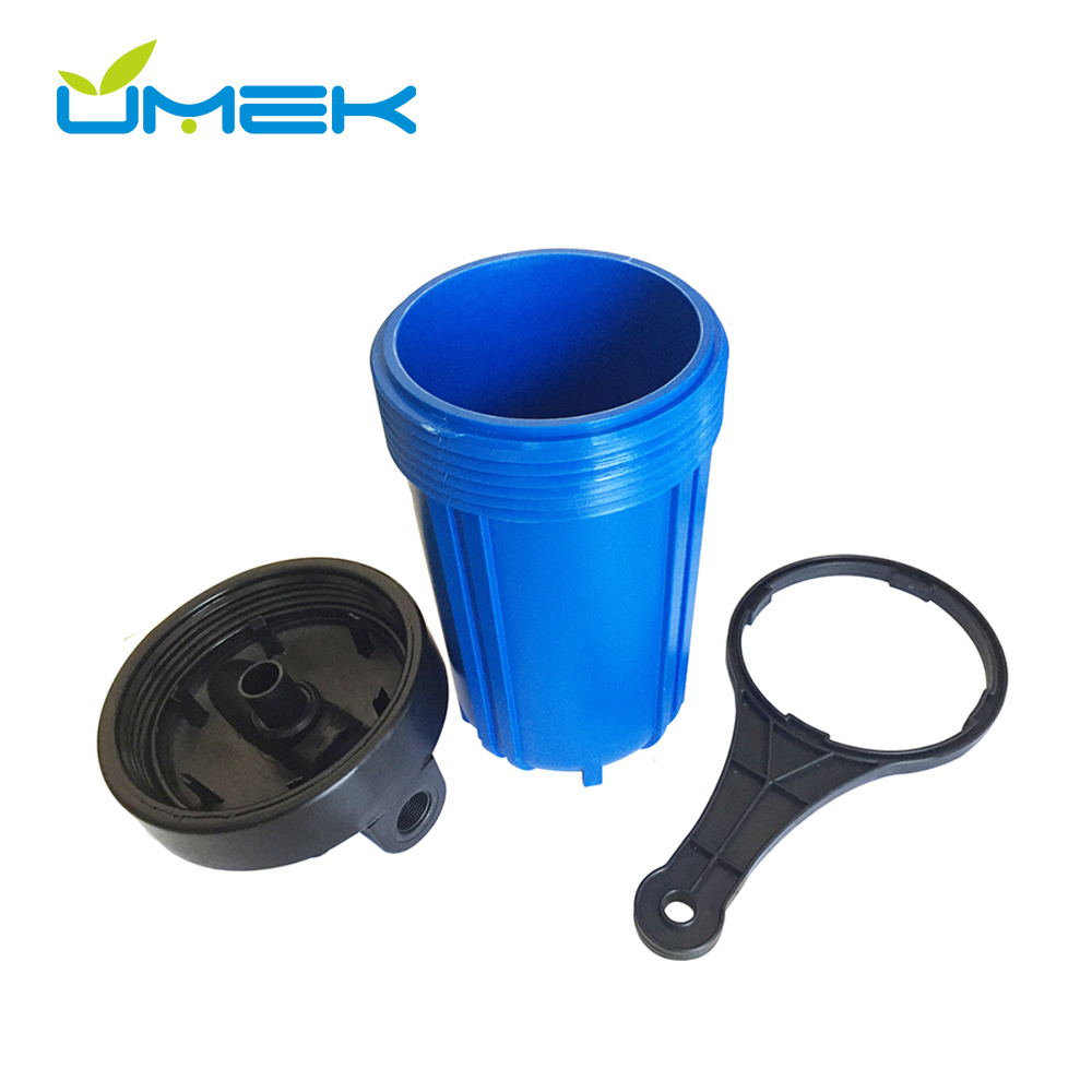 10" Big Blue Filter Housing | 1" NPT Brass Ports 75PSI Reinforced PP for Whole-House Pre-Filtration