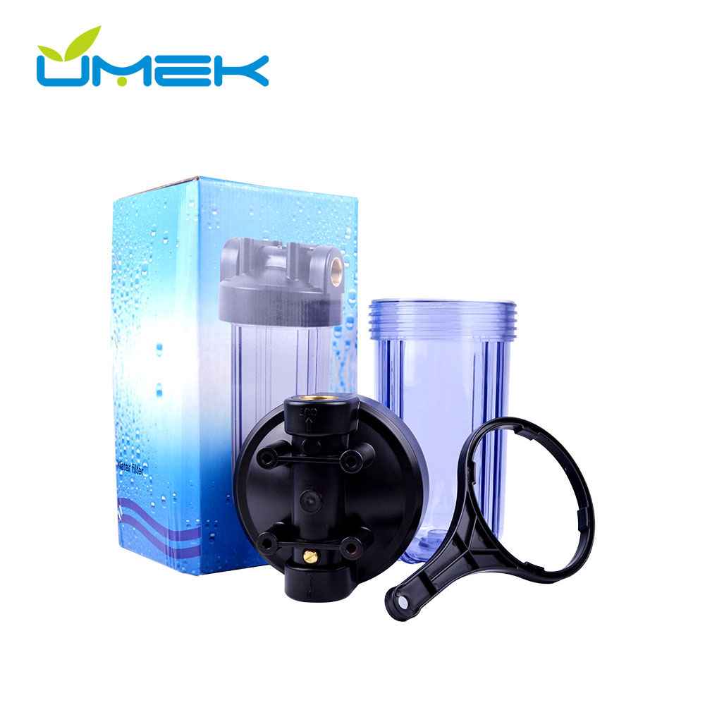 Big Blue 10 Inch Clear Water Filter Housing, Leak-Proof Transparent Container for Well Water Filtration