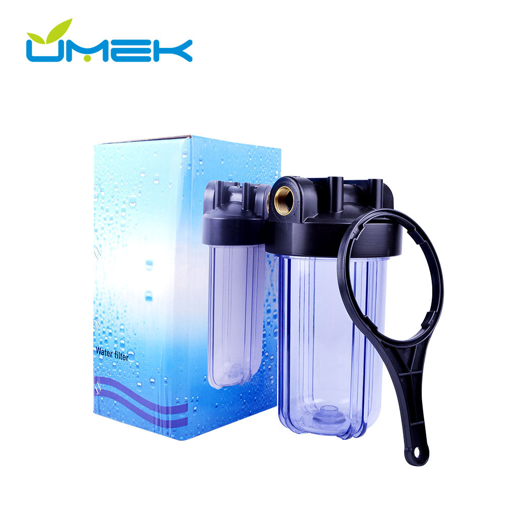 Big Blue 10 Inch Clear Water Filter Housing, Leak-Proof Transparent Container for Well Water Filtration