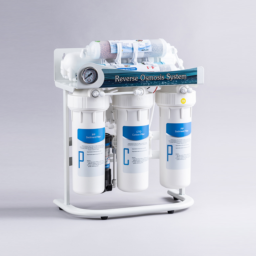 High-Capacity 7-Stage RO Reverse Osmosis Water Purifier - 75G for Home & Small Office Use
