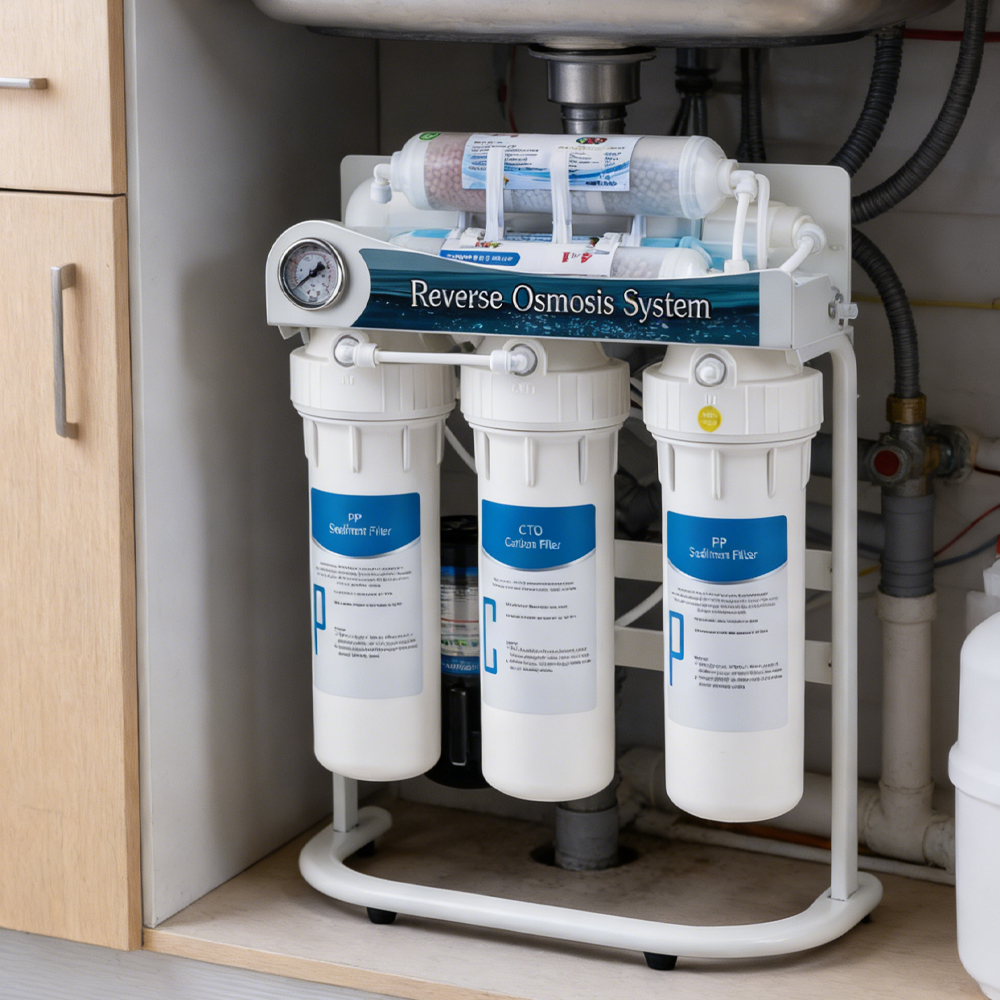 7-Stage Home Drinking Water Purifier 75GPD RO System - Dual Mineralization & Global Plug Options