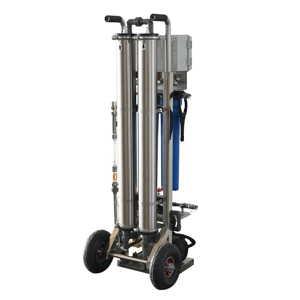 Ready-to-Use Mobile RO Water Purifier 500L/H - Wheeled Portable Reverse Osmosis System for Quick Setup & Flexible Deployment
