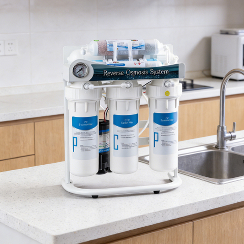 High-Capacity 7-Stage RO Reverse Osmosis Water Purifier - 75G for Home & Small Office Use