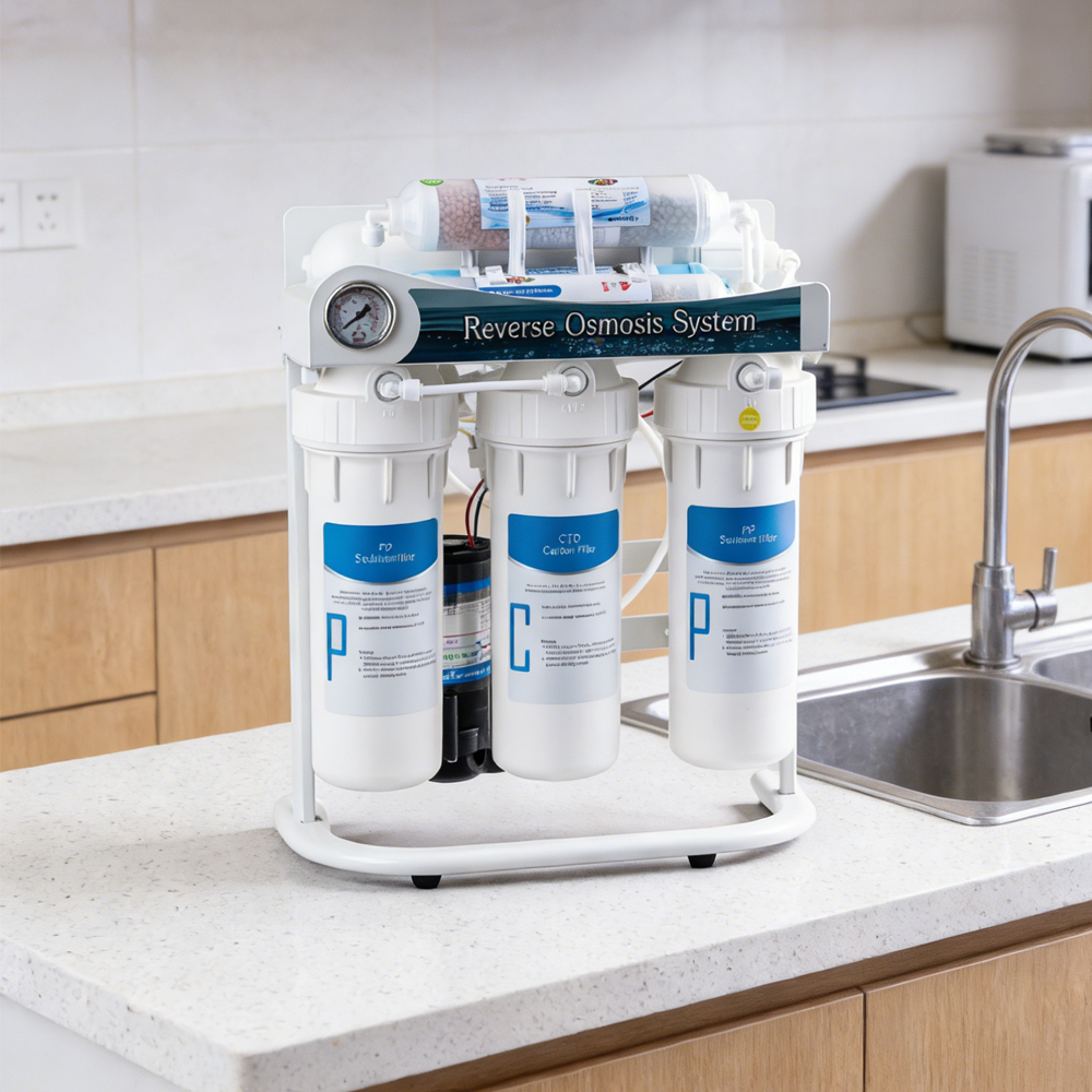 7-Stage RO Water Purification System - 75G Deep Filtration with Coconut Shell Carbon & Mineralization